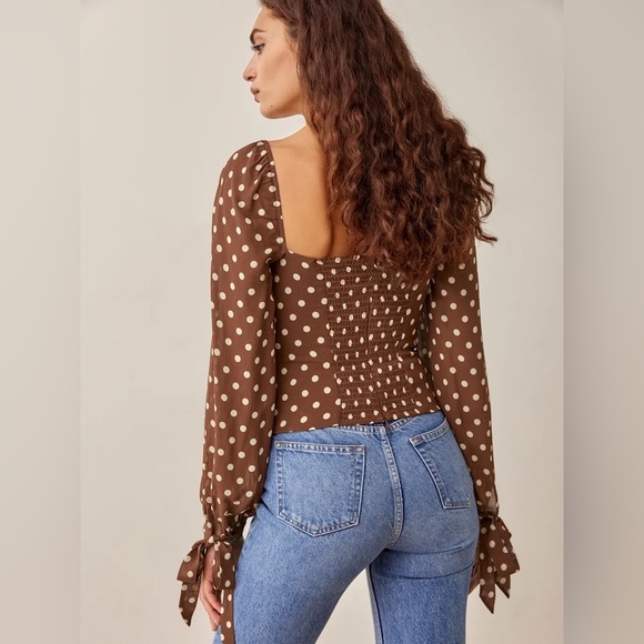 Reformation Sawtelle Top Au Lait - Size 2 NWOTs! - Picture 3 of 13